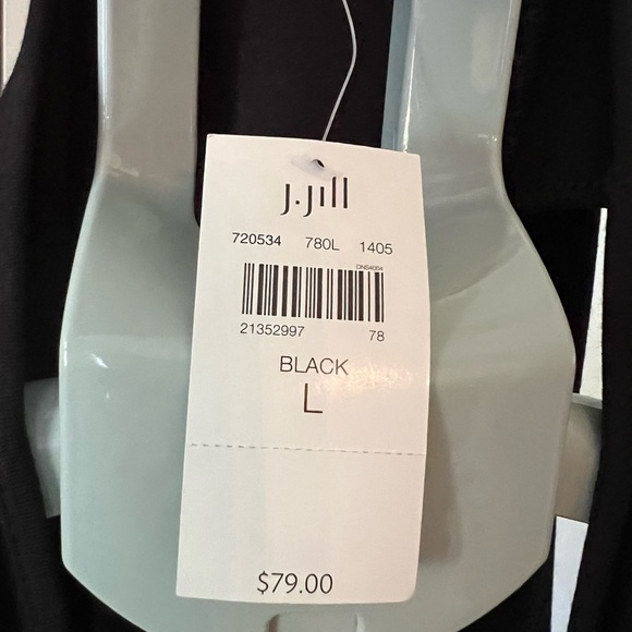 J. Jill Black Sleeveless TShirt Tank Dress NWT - Picture 2 of 7